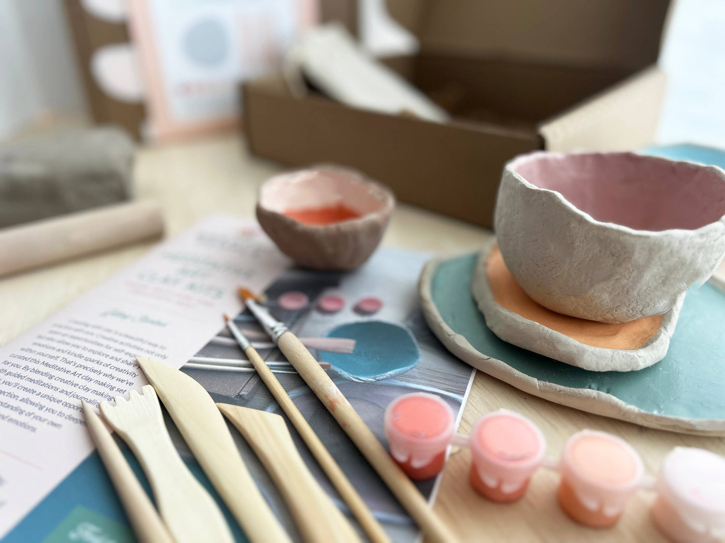 Meditative Art Clay Kit + Self-Care Meditations Set