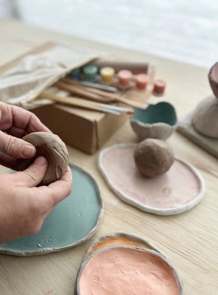 Meditative Art Clay Kit + Self-Care Meditations Set