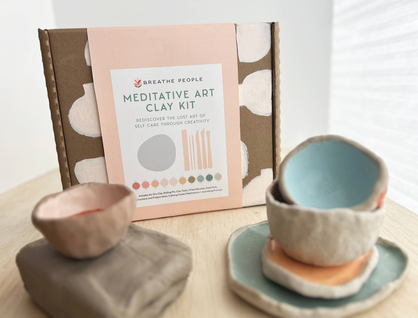 Meditative Art Clay Kit + Self-Care Meditations Set