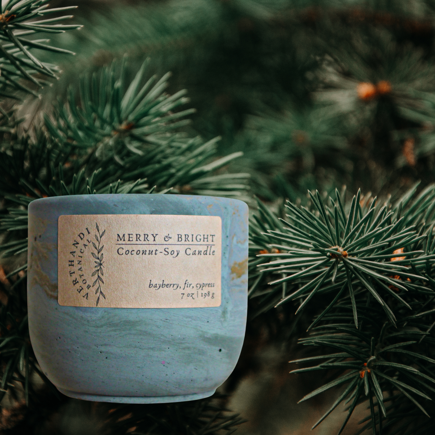 Verthandi Botanical - MERRY & BRIGHT CANDLE: CANDLE WITHOUT LID