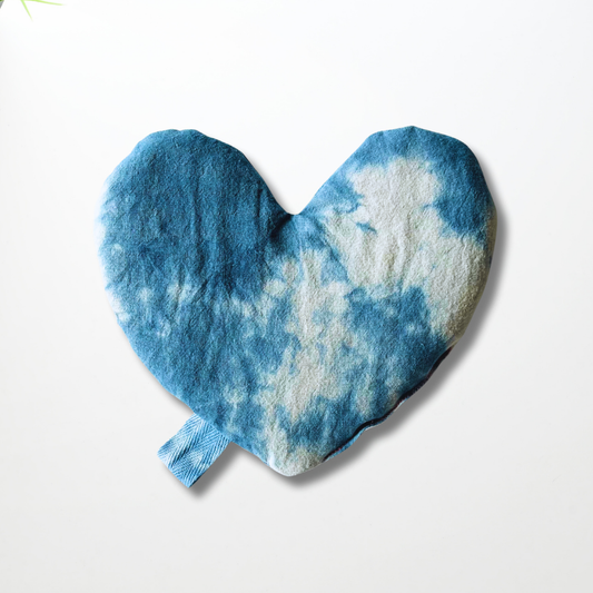 Heart Eye Pillow - Botanically Dyed - Indigo Sky