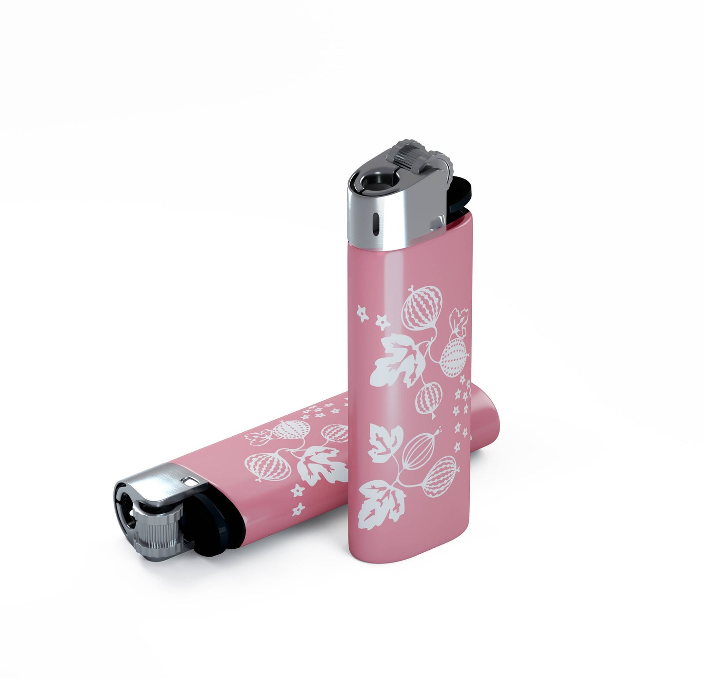 Vintage Pyrex Design Lighters: Stems in Pink