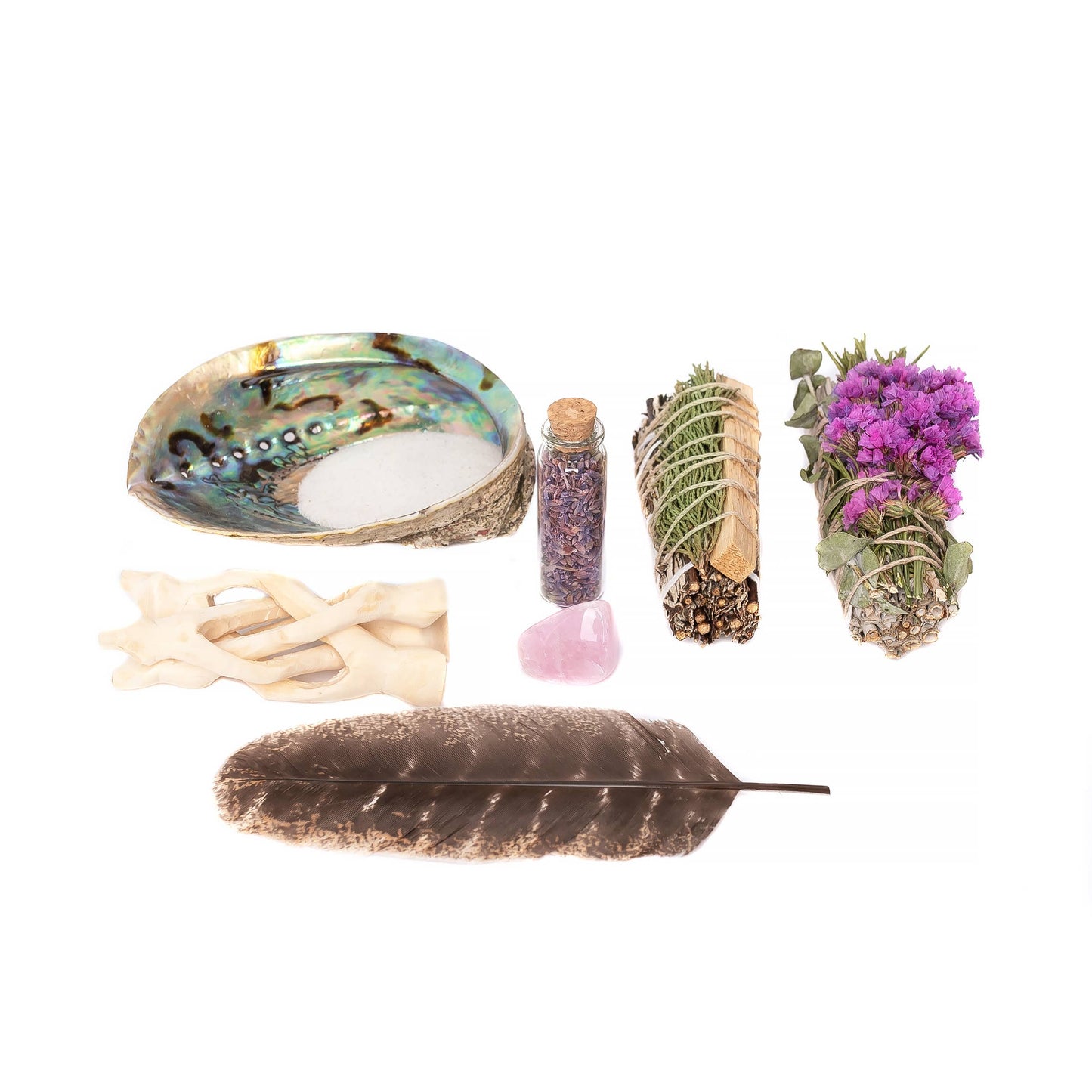 Tranquil Sage Floral Bundles, Lavender Buds, Rose Quartz Kit