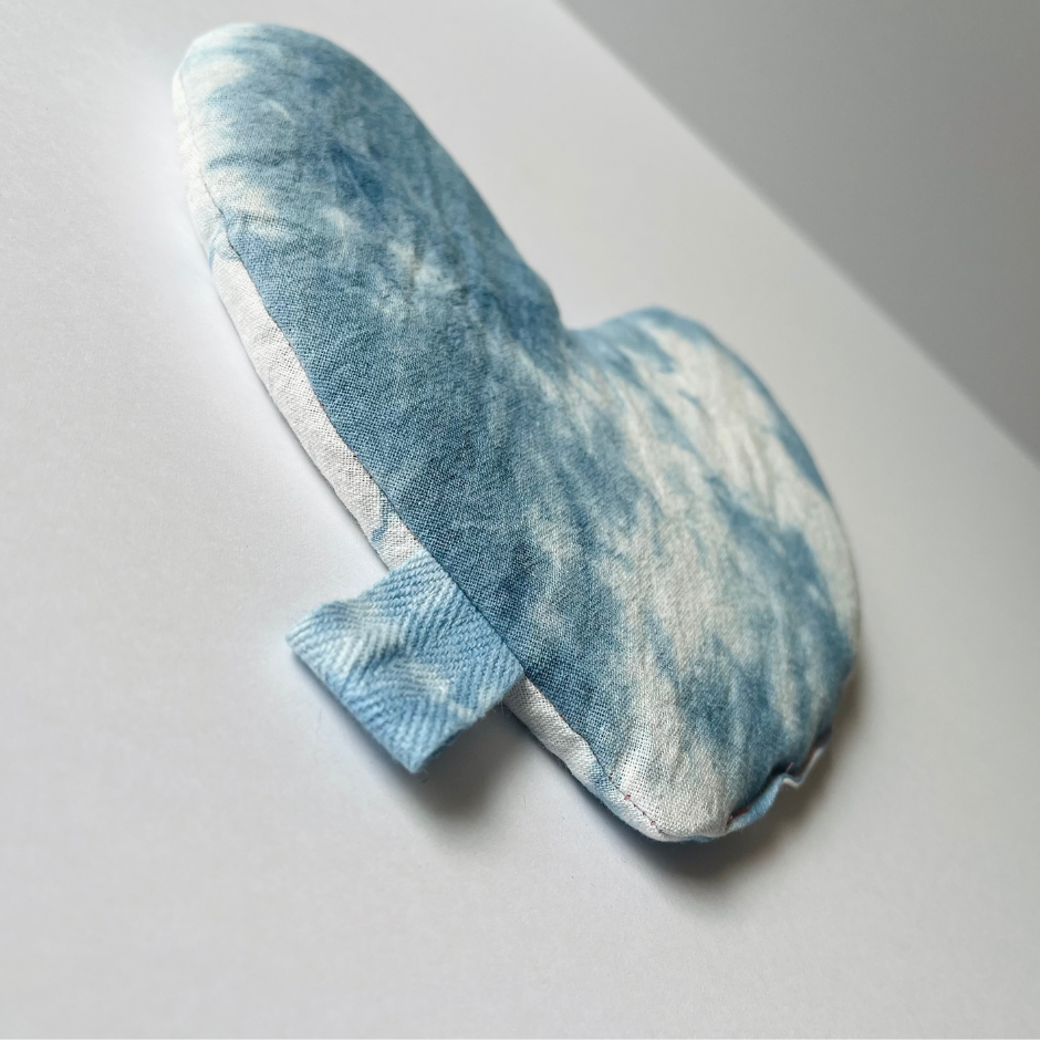 Heart Eye Pillow - Botanically Dyed - Indigo Sky