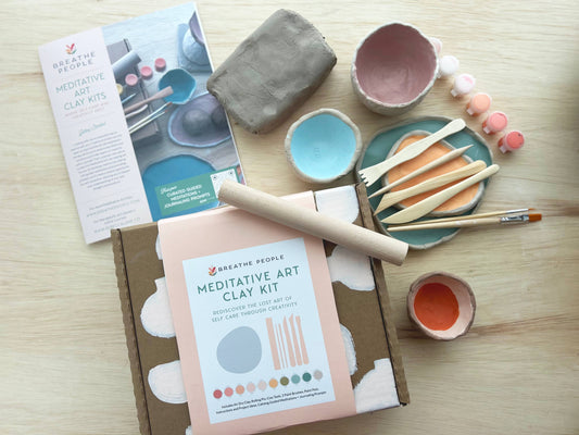 Meditative Art Clay Kit + Self-Care Meditations Set