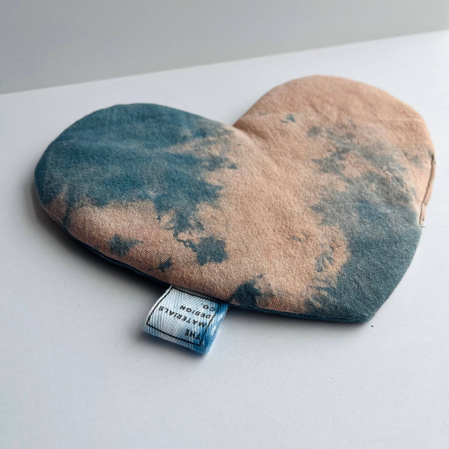 Heart Eye Pillow - Botanically Hand Dyed - Peach