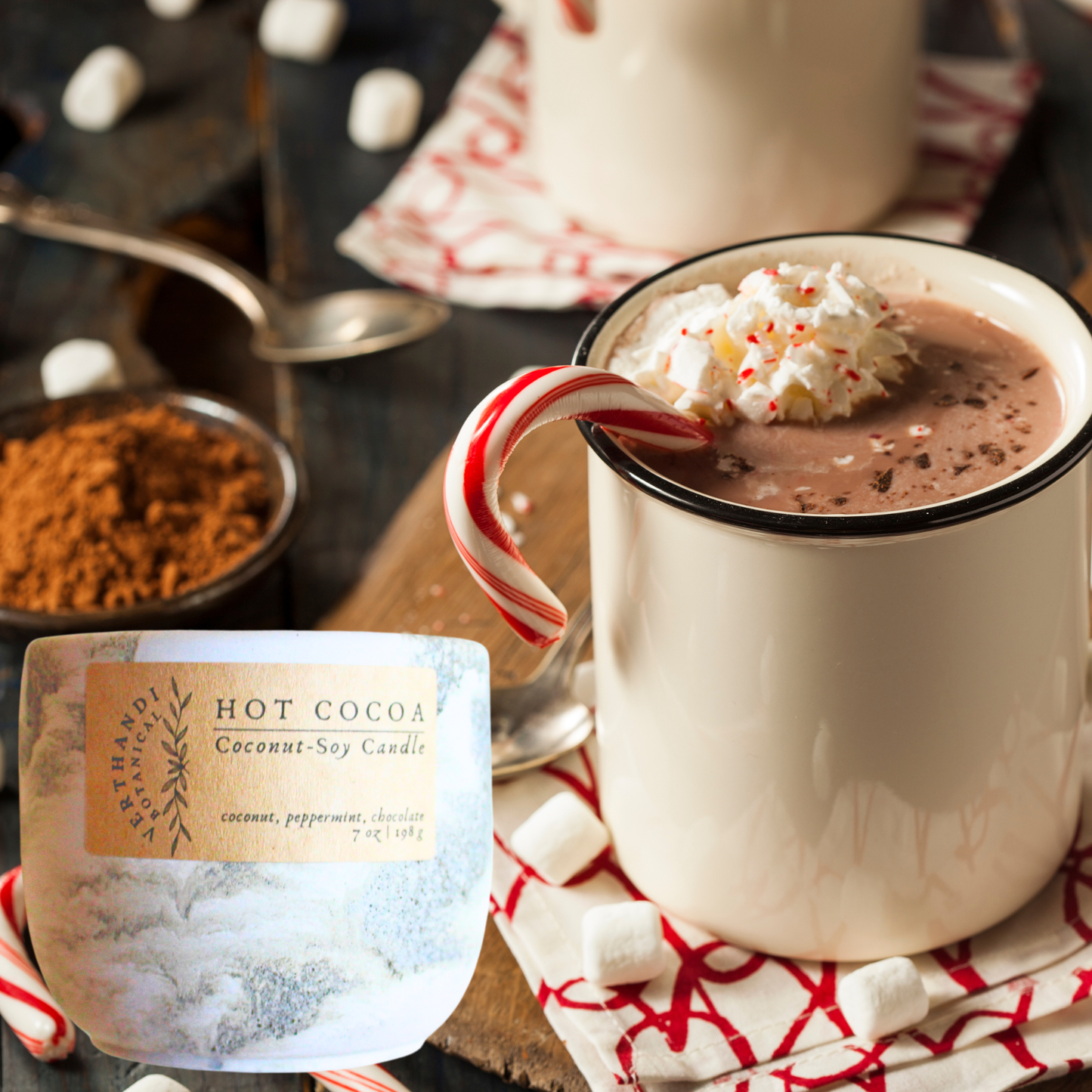 Verthandi Botanical - HOT COCOA CANDLE: CANDLE WITHOUT LID