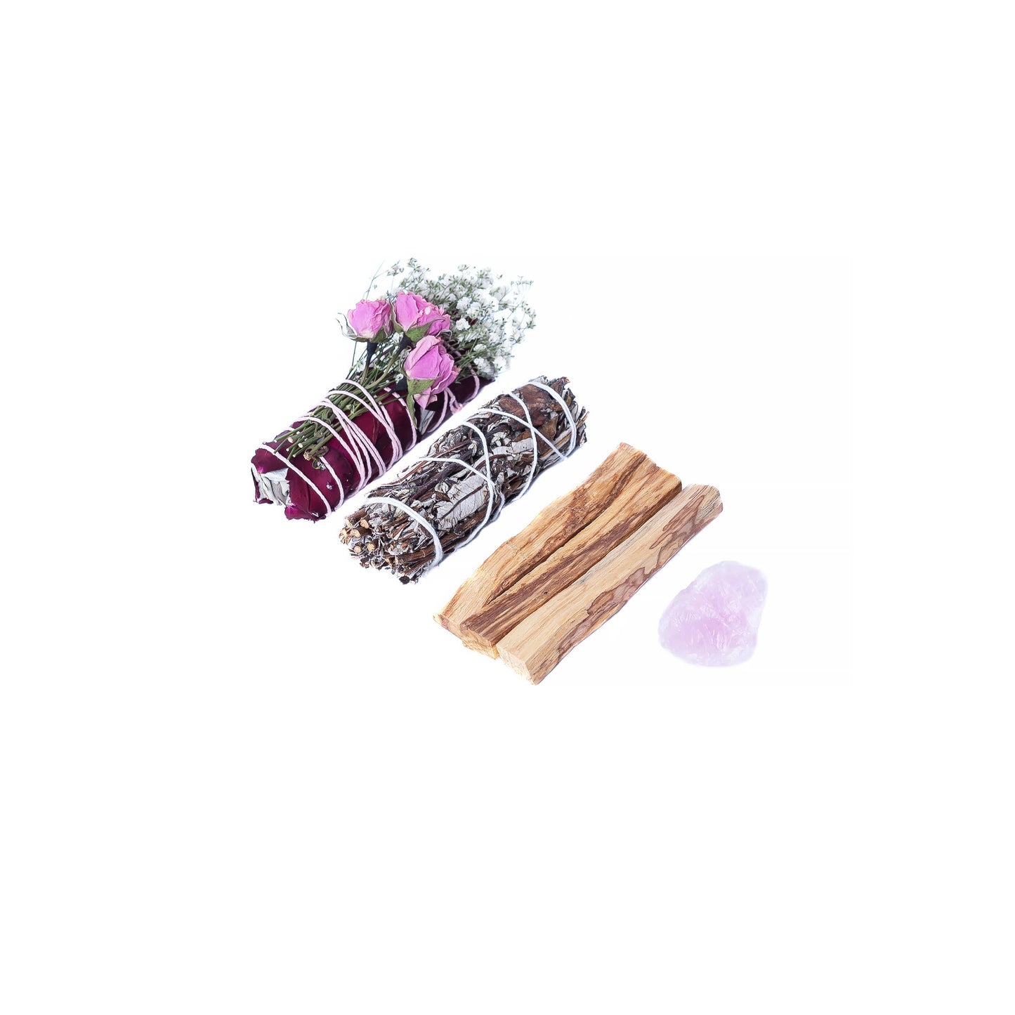 Love & Harmony Floral Bundle w/Palo Santo & Rose Quartz Kit