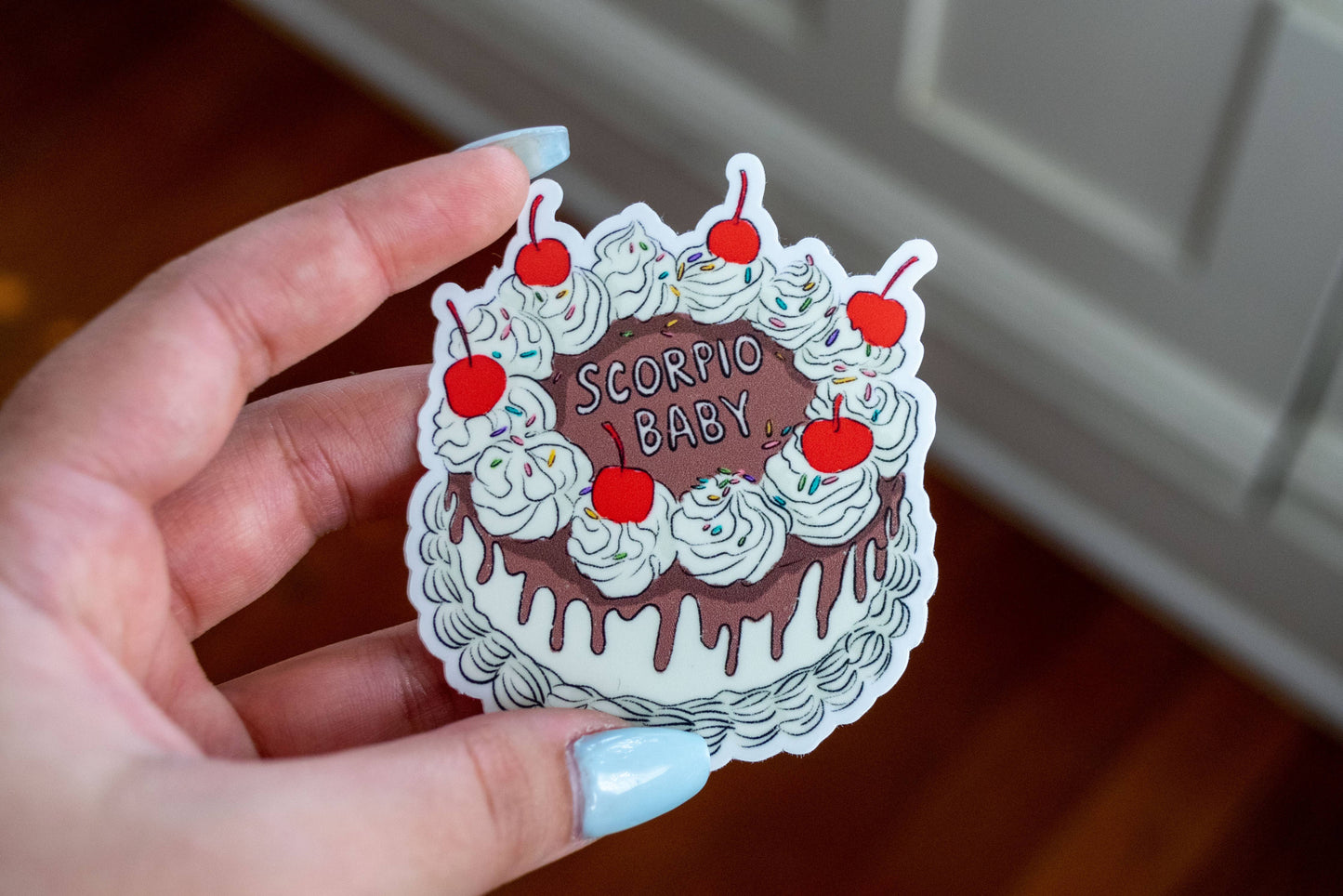 Pisces Baby 🍒 Cake Sticker