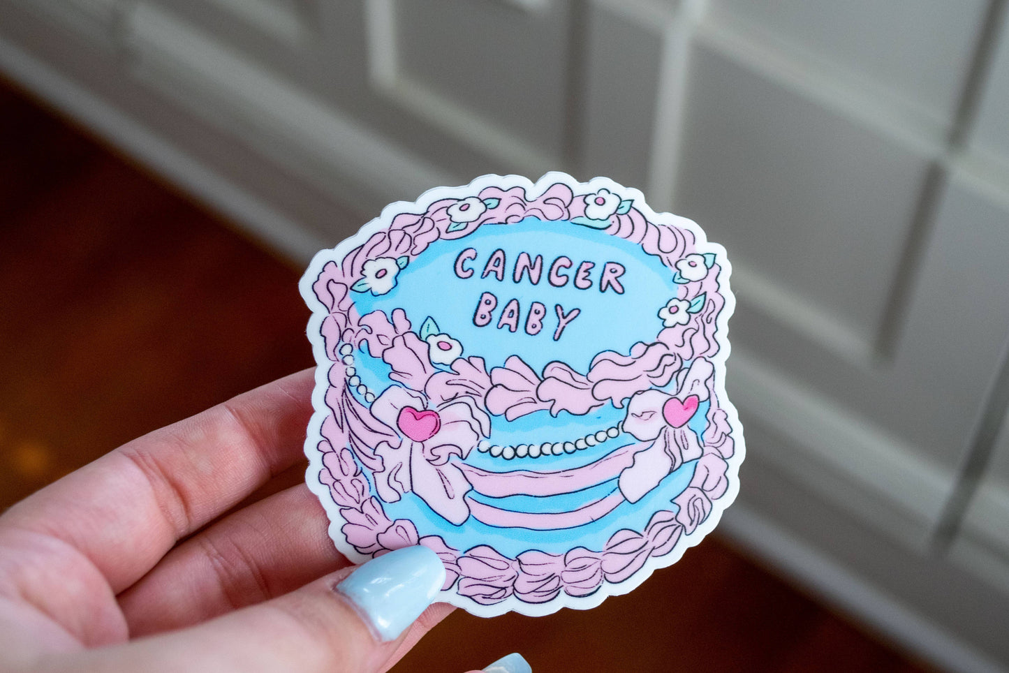 Sweet Libra Baby 🌸⚖️ Retro Cake Sticker