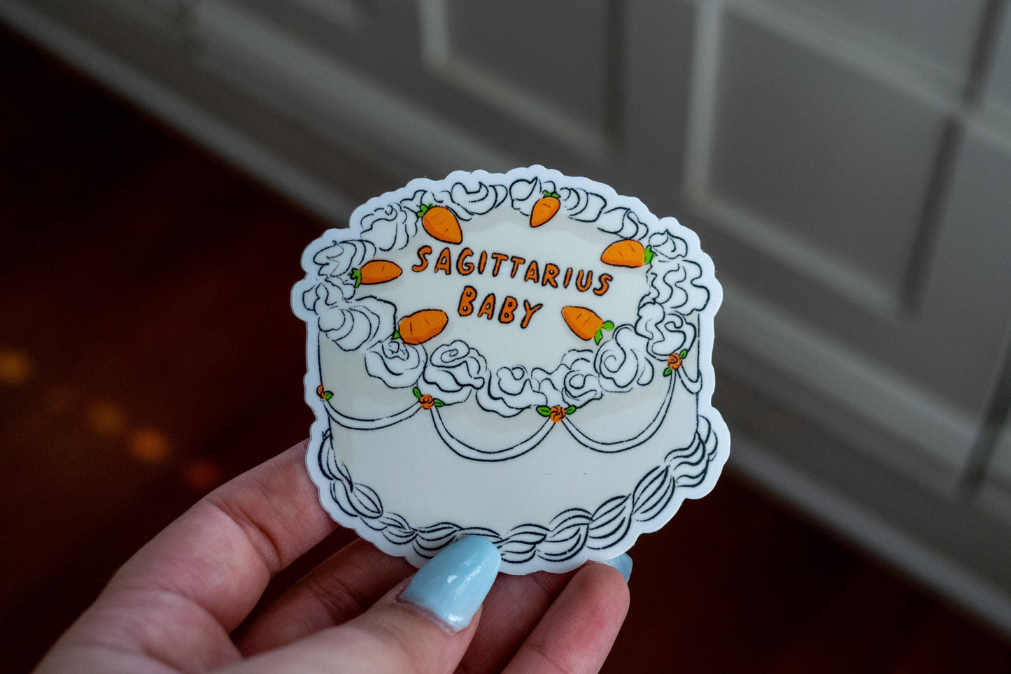 Capricorn Baby 🎂 Retro Cake Sticker