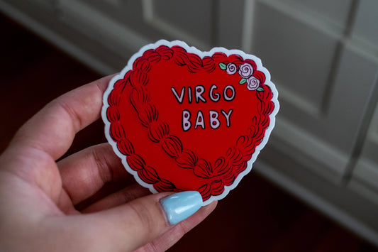 Virgo Baby 🌿✒️ Cake Sticker