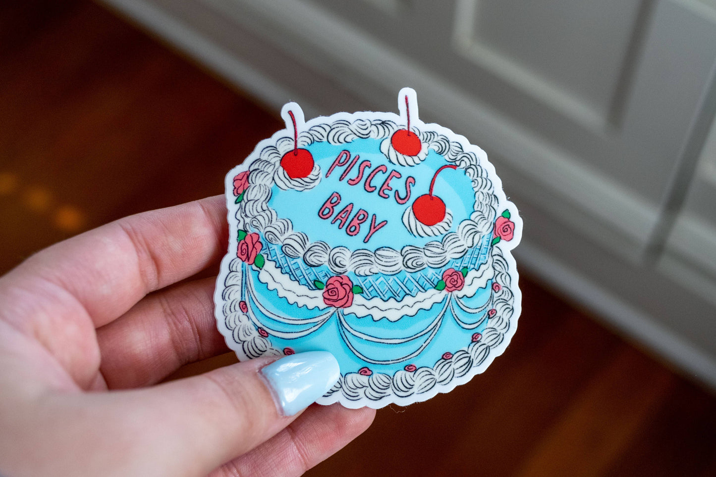 Pisces Baby 🍒 Cake Sticker